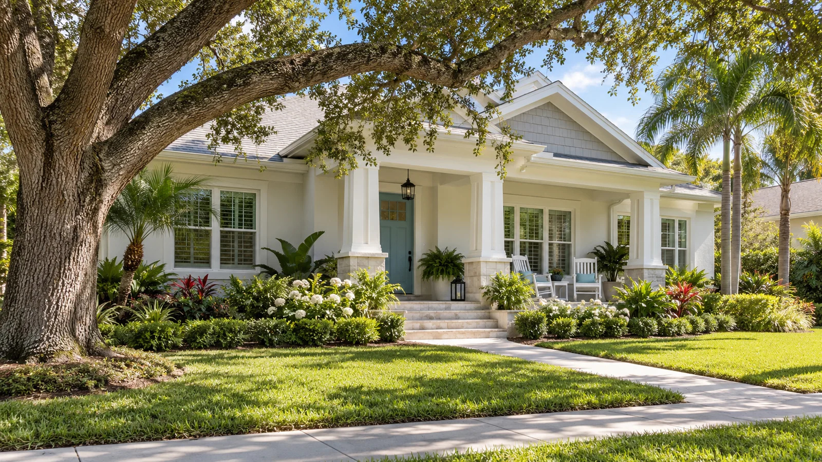 Established Florida home with mature landscaping
